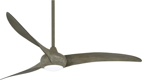Vista 3 de Minka-Aire Ventilador de techo F845-CL Light Wave de 44" con luz LED y control remoto en acabado carbón