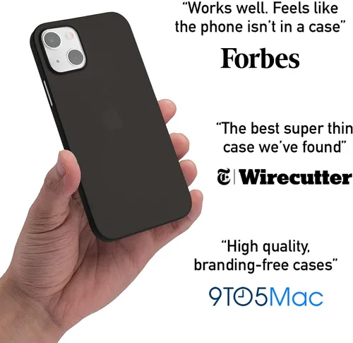 Vista 5 de totallee Funda delgada para iPhone 13, la más delgada y minimalista para Apple iPhone 13 (2021) (negro escarchado)