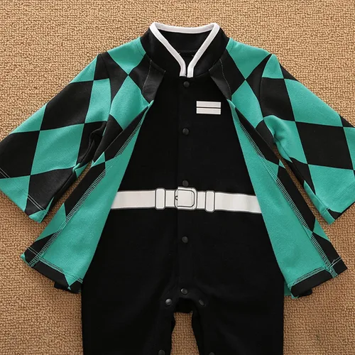 Vista 4 de RELABTABY Lindo mameluco de anime para bebé niño y niña, mameluco para Halloween, cosplay, ropa