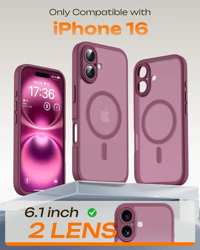 Vista 511 de TOCOL Funda para iPhone 11, compatible con Magsafe, protección completa de cámara, imanes integrados, protección contra caídas, funda translúcida
