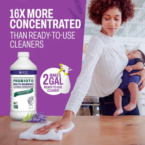 Vista 2 de SCD Probiotics Concentrado de limpieza Lavanda, Limpiador a base de plantas – 17 oz