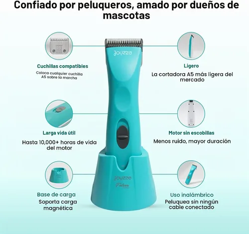Vista 2 de Falcon - Cortapelos inalámbricos de 2 velocidades, aseo profesional Falcon Teal