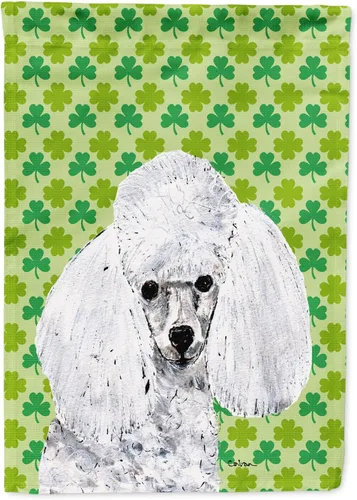 Vista 170 de Caroline's Treasures SS4442GF Affenpinscher Bandera de jardín con retrato de trébol del día de San Patricio para buzón, bandera decorativa