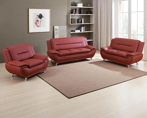 Vista 53 de Sofás de cuero, juego de sofás de sala, sofá para dormitorio, apartamento, juegos de muebles de sala de estar de cuero