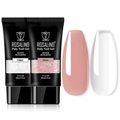 Vista 11 de Rosalind Gel de extensión de poliéster acrílico transparente, paquete de 2 unidades de gel de uñas de 2.1 onzas líquidas, constructor de uñas