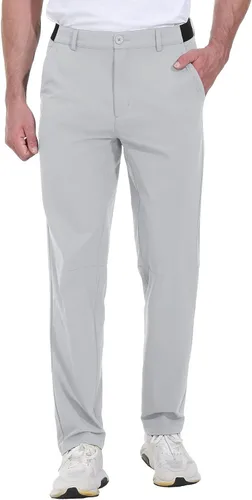 Vista 4 de Rdruko Pantalones de golf elásticos para hombre, de secado rápido, ligeros, casuales, con bolsillos