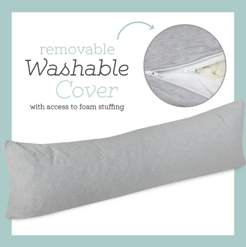 Vista 4 de Milliard Almohada de cuerpo completo – Espuma viscoelástica triturada con funda lavable – Almohadas largas, hipoalergénicas, firmes y abrazadas