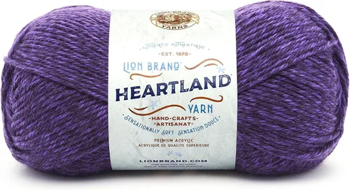Vista 55 de Lion Brand Yarn Heartland Yarn, Hilo de Peso Medio para Tejer, Ganchillo y Manualidades, 1 Paquete, Great Smoky Mountains Grandes Montañas Humeantes