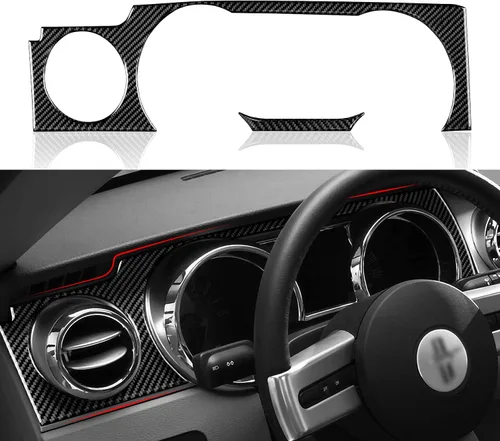 Vista 15 de Adhesivo de cubierta para panel de control del aire acondicionado del automóvil para Ford Mustang GT Shelby 2005 2006 2007 2008 2009 Accesorios