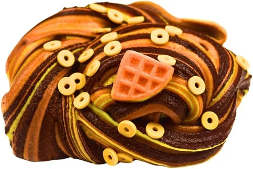 Vista 2 de Mini Waffles y Slime de Jarabe (PERFUMADO) Slime Hecho a Mano Hippocampe Slimes (4OZ)