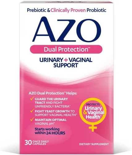 Vista 5 de AZO Control de la vejiga con suplemento diario Go-Less Ayuda a reducir la urgencia ocasional y la protección dual Soporte urinario + vaginal*