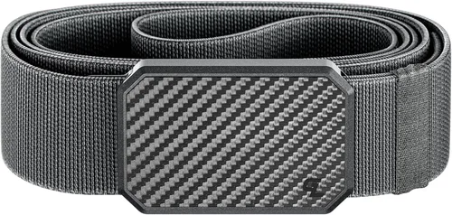 Vista 12 de Groove Life - Cinturón de nailon elástico para hombre con hebilla magnética de aluminio