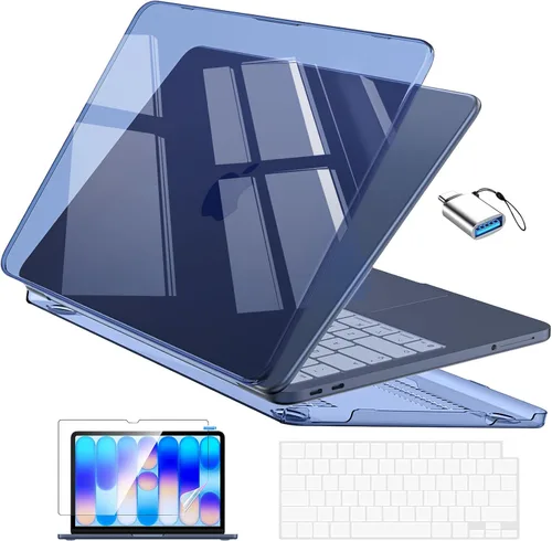 Vista 8 de EooCoo Funda para MacBook Neo de 13 pulgadas modelo A3404 2026 con chip A18 Rubor de cristal