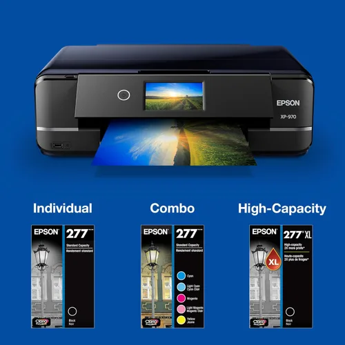 Vista 5 de Epson 277 Claria Photo HD Ink Cartucho negro fotográfico de capacidad estándar (T277120-S) funciona con Expression Photo XP-850, XP-860, XP-950