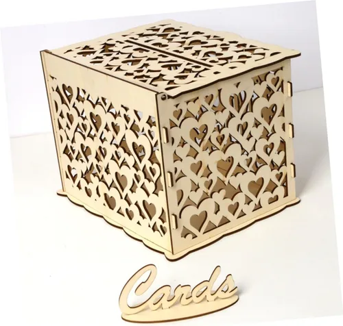Vista 2 de LIFKOME 2pcs Box Wedding Envelope Holder De Wedding Money Holder Adult Piggy Bank Decorative Container Money Saving Bank Piggy Bank for Adults
