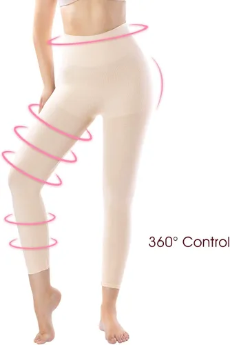Vista 3 de +MD Leggings adelgazantes de compresión de cintura alta para mujer