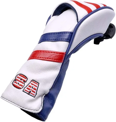 Vista 6 de GOOACTION USA Golf Club 3 5 Fairway Wood Headcover American Stars and Stripes Flag Cuero sintético Patriótico Head Covers Protector