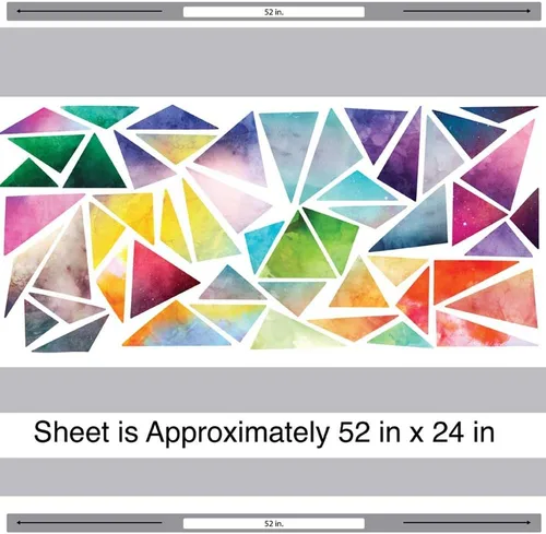 Vista 3 de Watercolor Triangle Wall Decal Kit - Create Your Own Geometric Wall Mural By Chromantics