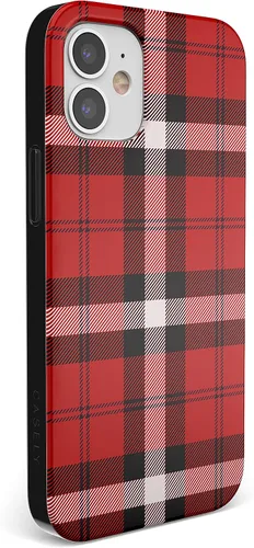 Vista 2 de Funda Casely Compatible con iPhone 11 Como si! Funda de cuadros rojos