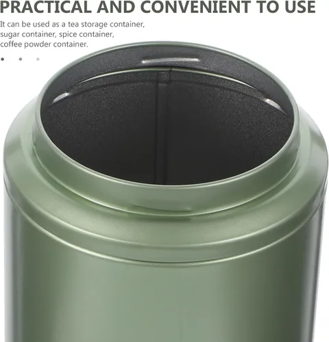 Vista 3 de Tea Canister Tinplate Airtight Lid for Tea and Sugar Storage