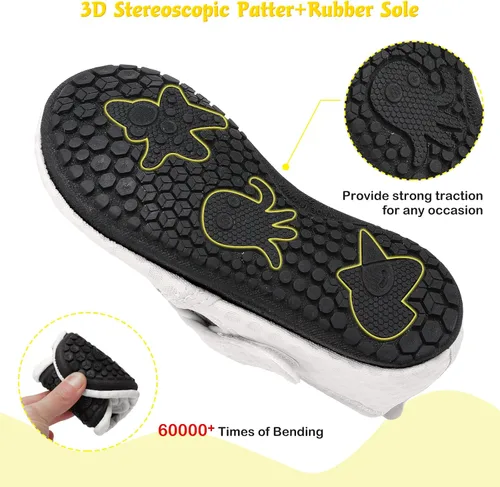 Vista 4 de LeIsfIt Zapatos de agua para niños y niñas, zapatos de playa, calcetines acuáticos descalzos, calcetines antideslizantes para el agua