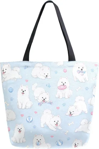 Vista 23 de Bolsa de comestibles de lona de cereza japonesa Bolso de libro casual de hombro