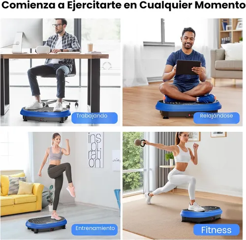 Vista 8 de HVX Vibration Plate Exercise Machine for Lymphatic Drainage, Vibrating Fitness Platform 450 lbs Capacity Full Body Shaker Workout Equipment