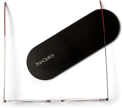 Vista 4 de ThinOptics - Gafas de Lectura Funda regular/rectángulo rojo