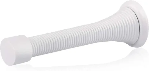 Vista 14 de HOMOTEK Paquete de 1 tope de puerta de resorte con parachoques de goma de 3-1/8", resorte flexible de servicio pesado, tope de puerta de pared