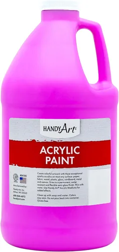 Vista 56 de Handy Art Pintura acrílica, juego de 12 colores, botellas de 16 onzas, acrílico líquido para estudiantes semibrillante, consistencia de flujo
