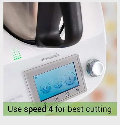 Vista 9 de Rallador multifuncional de verduras y queso, cortador grueso y fino, adecuado para Thermomix TM6, pelador de verduras, juego de acero inoxidable