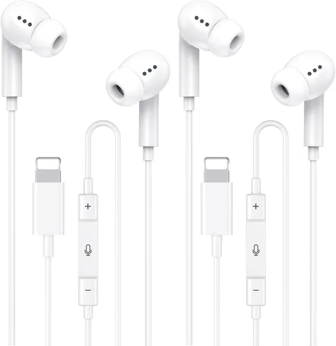 Vista 10 de [Certificado Apple MFi] Auriculares USB C para iPhone 17, 16, 15, auriculares con cable con micrófono y control de volumen, cancelación de ruido