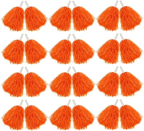 Vista 5 de Hooshing 12/24/80 PCS Pompones de Animadoras Deportivos con Espíritu Pompones de Animación de Plástico con Asas para Niños Adultos Equipo Fiesta