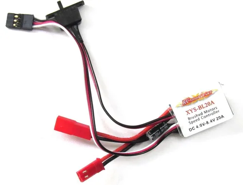 Vista 3 de RC 20A ESC cepillado controlador de velocidad del motor para RC coche barco W/O freno