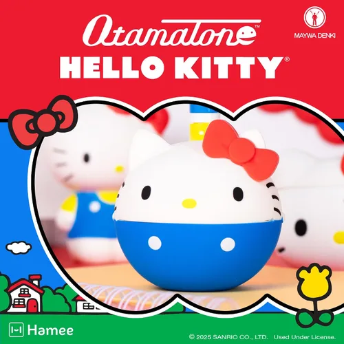 Vista 2 de Otamatone Classic Hello Kitty [licencia oficial de Sanrio] Instrumento musical electrónico de personaje japonés Sintetizador portátil de Japón Maywa