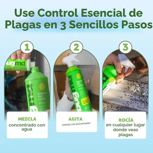 Vista 6 de BugMD Concentrado de aceite esencial para control de plagas (3.7 onzas, paquete de 2) – Spray de insectos alimentado por plantas mata rápidamente