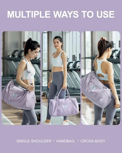 Vista 3 de Bolsa de lona de viaje bolsas de fin de semana para mujeres y hombres bolsa de transporte durante la noche bolsa de hospital bolsa de gimnasio