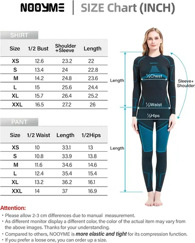 Vista 5 de NOOYME Thermal Underwear for Women Base Layer Women Cold Weather,Long Johns for Women