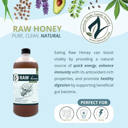 Vista 3 de Honey Raw Fresh Air Idaho Grado A Miel ámbar claro (3 libras)