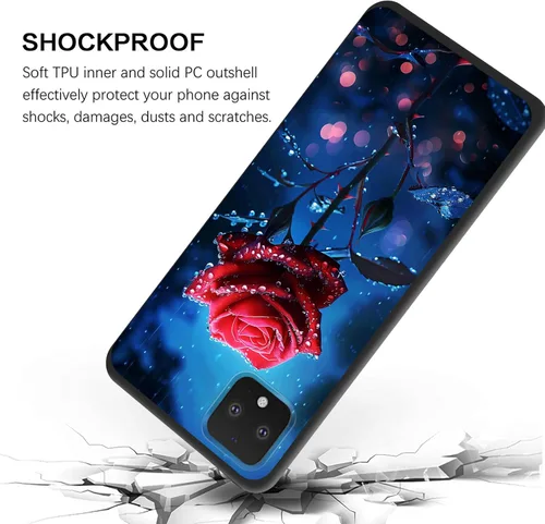 Vista 438 de Funda delgada para Google Pixel 4 XL, funda delgada de silicona de TPU suave a prueba de golpes para Google Pixel 4 XL, astronauta Galaxy