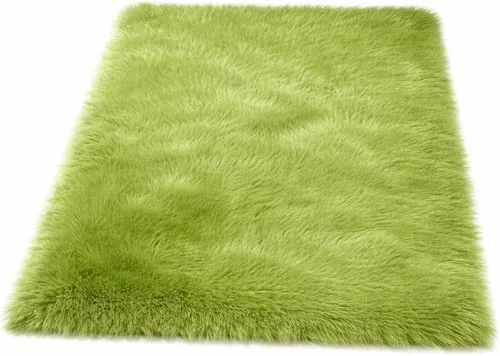 Vista 54 de Goolela Alfombra esponjosa de piel sintética para dormitorio, color marrón claro beige, 2 x 3 pies, alfombra de piel de oveja peluda y difusa