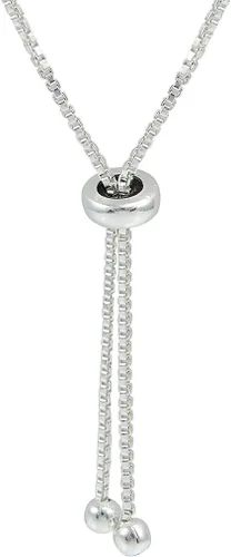 Vista 2 de Pulsera ajustable de plata de ley auténtica o creada con piedras preciosas infinitas.