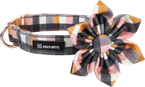 Vista 33 de Collar de perro a cuadros de búfalo amarillo otoñal con pajarita elegante Otoño-Lazo-Cuadros Amarillo