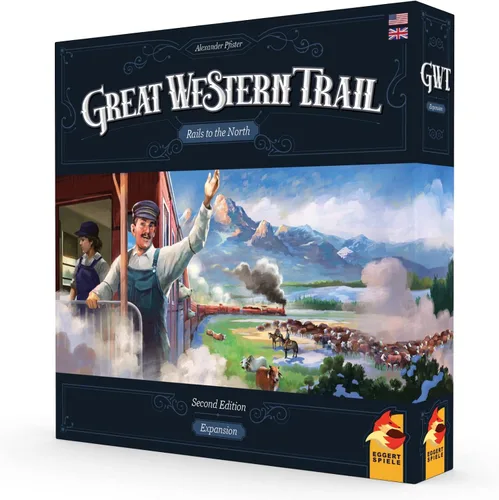 Vista 6 de Great Western Trail 2ª edición Rails to the North Juego de mesa Expansión - ¡Nuevas aventuras esperan! Juego de estrategia para niños y adultos