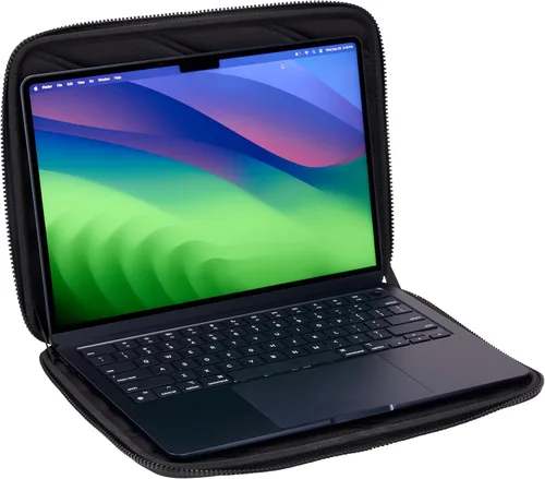 Vista 6 de Thule Gauntlet Sleeve - Se ajusta a MacBook de 14" - Protección exterior rígida - Interior acolchado previene arañazos y daños Negro