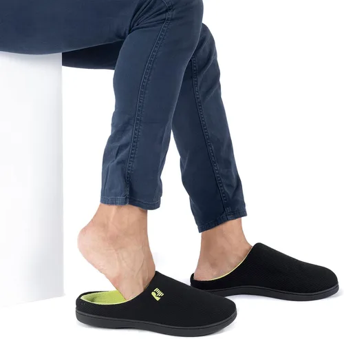 Vista 5 de Pantuflas RockDove para hombre de espuma viscoelástica, dos tonos