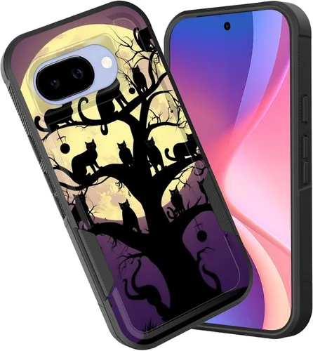 Vista 66 de Funda para Pixel 6A, funda híbrida de doble capa resistente a prueba de golpes de policarbonato duro de silicona suave TPU para Google Pixel 6A