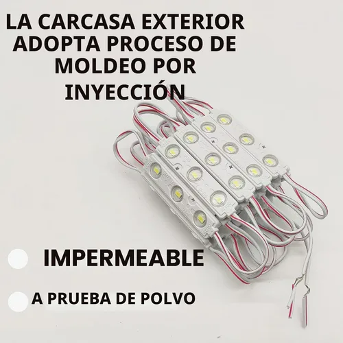 Vista 2 de Módulo LED, luces de repuesto para inflables, blancas, 10 piezas, 5 pies, 5730 SMD, 150 lúmenes por módulo LED, luz impermeable IP65 para cartel