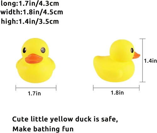 Vista 2 de CICITOYWO Patos de goma amarillos, 30 piezas de juguetes de baño pequeños preescolares para tina, patos flotantes, regalo para baby shower, bebés