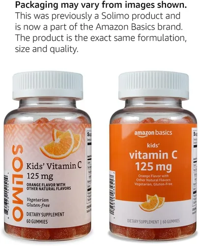 Vista 3 de Amazon Brand – Solimo Vitamina C 125 mg, 60 gomas, suministro de 2 meses